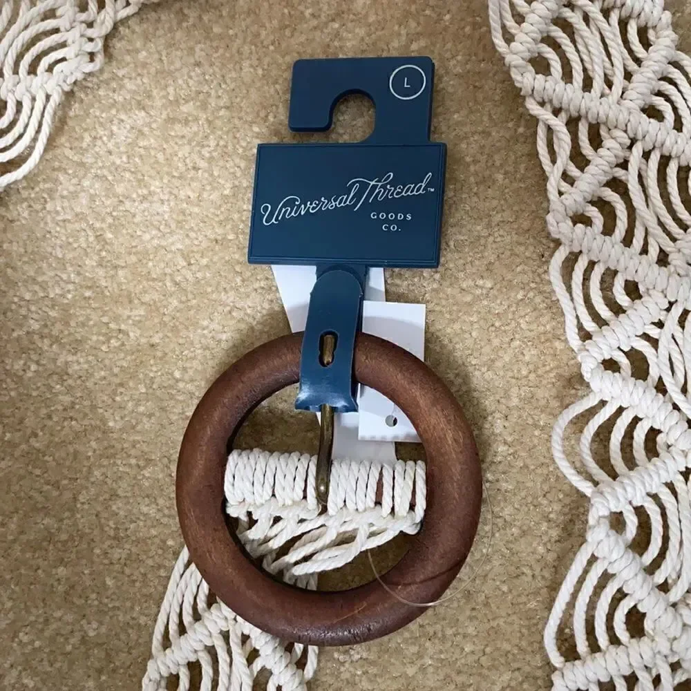 Women’s Belt 100% Woven Cotton Body Large NWT